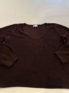 Gentle Fawn V-Neck Sweater in Deep Brown